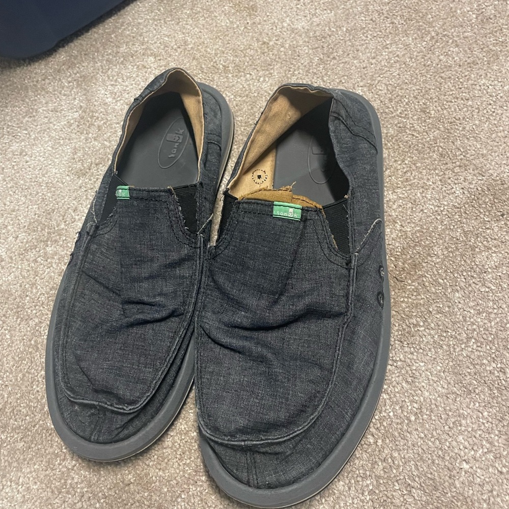 Sanuk Black Casual Slip-On Loafers